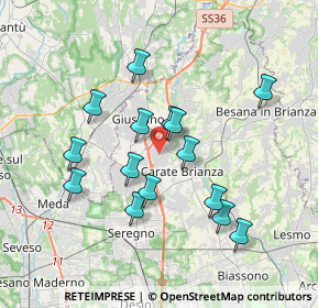 Mappa Via Caviana, 20843 Verano Brianza MB, Italia (3.32533)