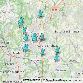 Mappa Via Caviana, 20843 Verano Brianza MB, Italia (3.67231)