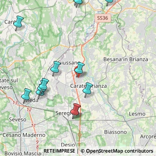 Mappa Via Caviana, 20843 Verano Brianza MB, Italia (5.17923)