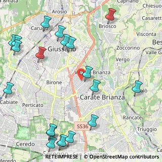 Mappa Via Caviana, 20843 Verano Brianza MB, Italia (2.9955)