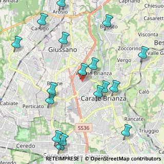 Mappa Via Caviana, 20843 Verano Brianza MB, Italia (2.57118)