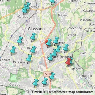 Mappa Via Caviana, 20843 Verano Brianza MB, Italia (2.3845)