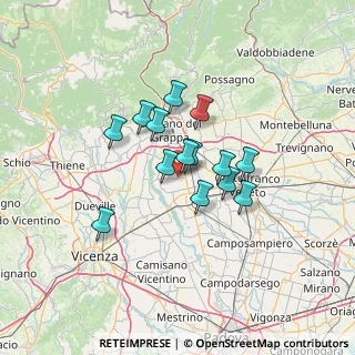 Mappa Via San Pietro, 36056 Tezze sul Brenta VI (9.49143)