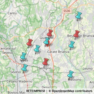 Mappa Via Brunati, 20833 Giussano MB, Italia (4.30091)