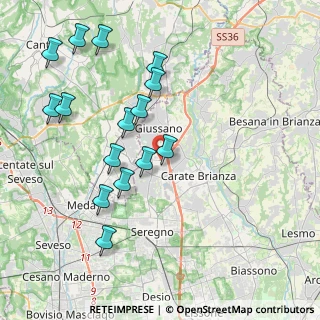 Mappa Via Brunati, 20833 Giussano MB, Italia (4.244)