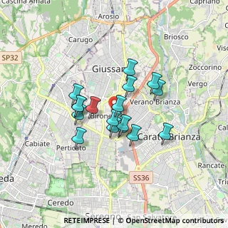 Mappa Via Brunati, 20833 Giussano MB, Italia (1.24882)