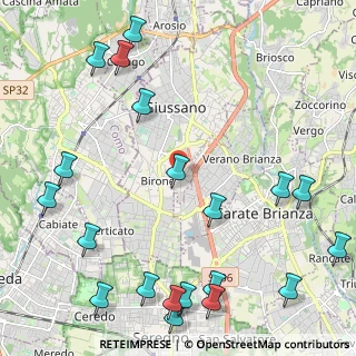 Mappa Via Brunati, 20833 Giussano MB, Italia (2.9975)