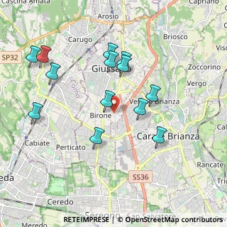 Mappa Via Brunati, 20833 Giussano MB, Italia (1.93154)