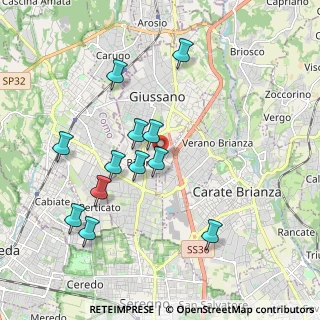Mappa Via Brunati, 20833 Giussano MB, Italia (1.8875)