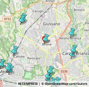 Mappa Via S. Filippo Neri, 20034 Giussano MB, Italia (3.12938)