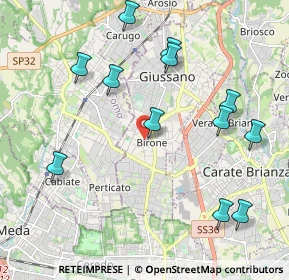 Mappa Via S. Filippo Neri, 20034 Giussano MB, Italia (2.24333)