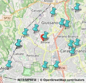 Mappa Via S. Filippo Neri, 20034 Giussano MB, Italia (2.406)
