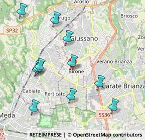 Mappa Via S. Filippo Neri, 20034 Giussano MB, Italia (2.15636)