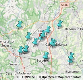 Mappa Via S. Filippo Neri, 20034 Giussano MB, Italia (3.435)