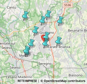 Mappa Via S. Filippo Neri, 20034 Giussano MB, Italia (2.98364)
