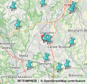 Mappa Via S. Filippo Neri, 20034 Giussano MB, Italia (5.08333)