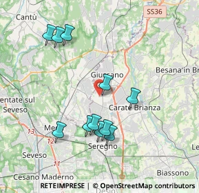 Mappa Via S. Filippo Neri, 20034 Giussano MB, Italia (3.71273)