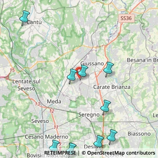 Mappa Via Antonio Gramsci, 22066 Mariano Comense CO, Italia (6.21727)