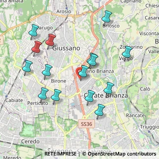 Mappa Via Fratelli Bandiera, 20843 Verano Brianza MB, Italia (2.042)