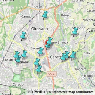 Mappa Via Fratelli Bandiera, 20843 Verano Brianza MB, Italia (2.05214)