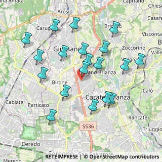 Mappa Via Fratelli Bandiera, 20843 Verano Brianza MB, Italia (1.98316)