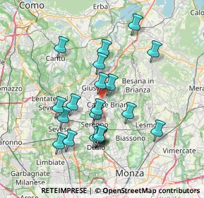 Mappa Via Fratelli Bandiera, 20843 Verano Brianza MB, Italia (6.748)