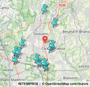 Mappa Via Fratelli Bandiera, 20843 Verano Brianza MB, Italia (4.215)