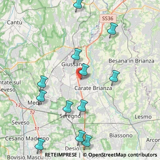Mappa Via Fratelli Bandiera, 20843 Verano Brianza MB, Italia (4.95833)