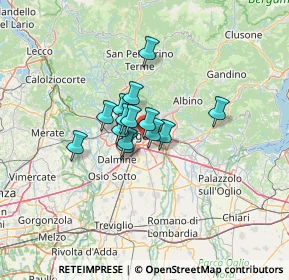 Mappa Via San Giovanni Bosco, 24128 Bergamo BG, Italia (7.39643)