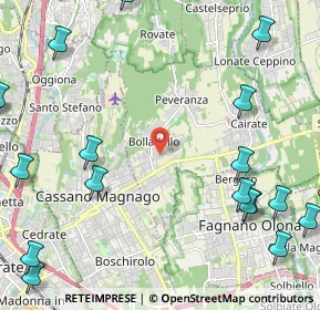 Mappa Via Don Rodolfo Miriani, 21050 Cairate VA, Italia (3.3155)