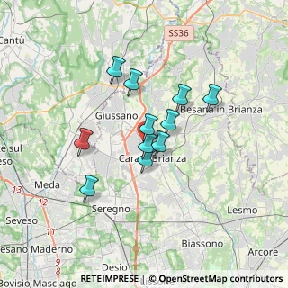 Mappa Via Alcide de Gasperi, 20843 Verano Brianza MB, Italia (2.55818)