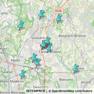 Mappa Via Alcide de Gasperi, 20843 Verano Brianza MB, Italia (3.79909)