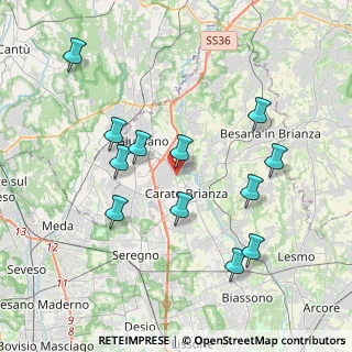 Mappa Via Alcide de Gasperi, 20843 Verano Brianza MB, Italia (3.89583)