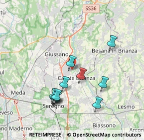 Mappa Via Alcide de Gasperi, 20843 Verano Brianza MB, Italia (3.59455)