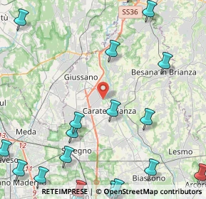 Mappa Via Alcide de Gasperi, 20843 Verano Brianza MB, Italia (6.601)