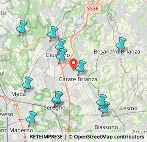 Mappa Via Alcide de Gasperi, 20843 Verano Brianza MB, Italia (4.40417)