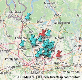 Mappa Via Alcide de Gasperi, 20843 Verano Brianza MB, Italia (10.8405)