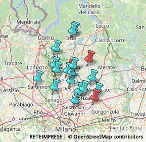 Mappa Via Alcide de Gasperi, 20843 Verano Brianza MB, Italia (10.48111)