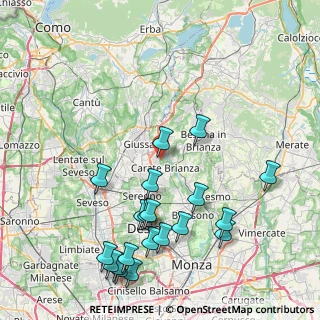 Mappa Via Alcide de Gasperi, 20843 Verano Brianza MB, Italia (9.684)