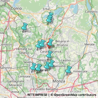 Mappa Via Alcide de Gasperi, 20843 Verano Brianza MB, Italia (7.34462)