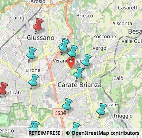 Mappa Via Alcide de Gasperi, 20843 Verano Brianza MB, Italia (2.37143)