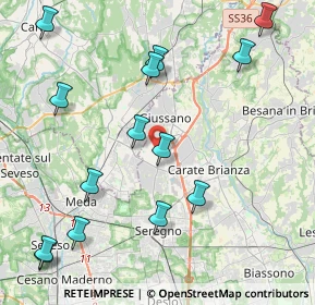 Mappa Via S. Filippo Neri, 20833 Giussano MB, Italia (4.98429)