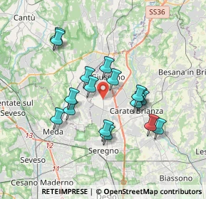 Mappa Via S. Filippo Neri, 20833 Giussano MB, Italia (3.07)