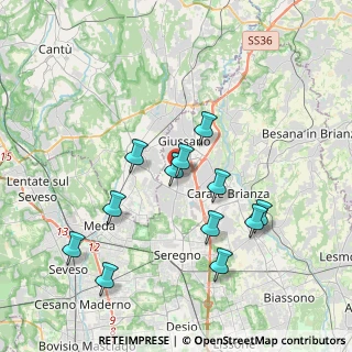 Mappa Via S. Filippo Neri, 20833 Giussano MB, Italia (3.64)