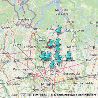 Mappa Via S. Filippo Neri, 20833 Giussano MB, Italia (9.79583)