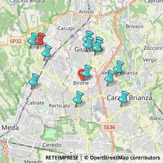 Mappa Via S. Filippo Neri, 20833 Giussano MB, Italia (1.89615)