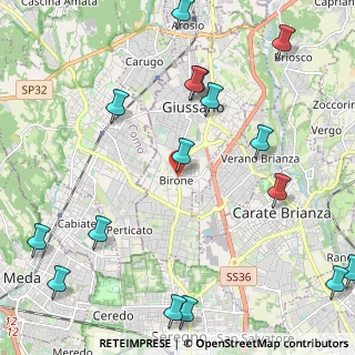 Mappa Via S. Filippo Neri, 20833 Giussano MB, Italia (2.93063)