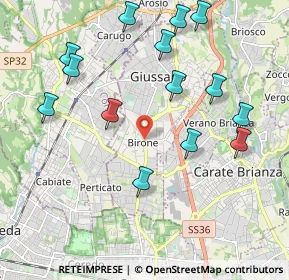 Mappa Via S. Filippo Neri, 20833 Giussano MB, Italia (2.22071)