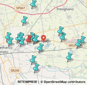 Mappa Via F. Crispi, 31050 Vedelago TV, Italia (4.3295)