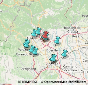 Mappa Via Nogarette, 36016 Thiene VI, Italia (10.45643)